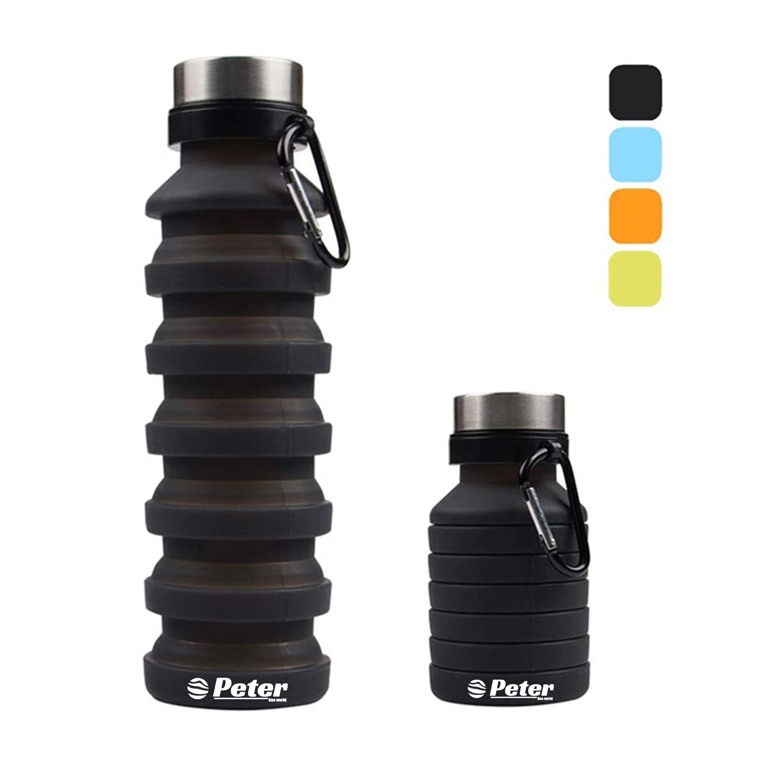17 oz Lightweight Foldable Silicone Sports Bottle 1