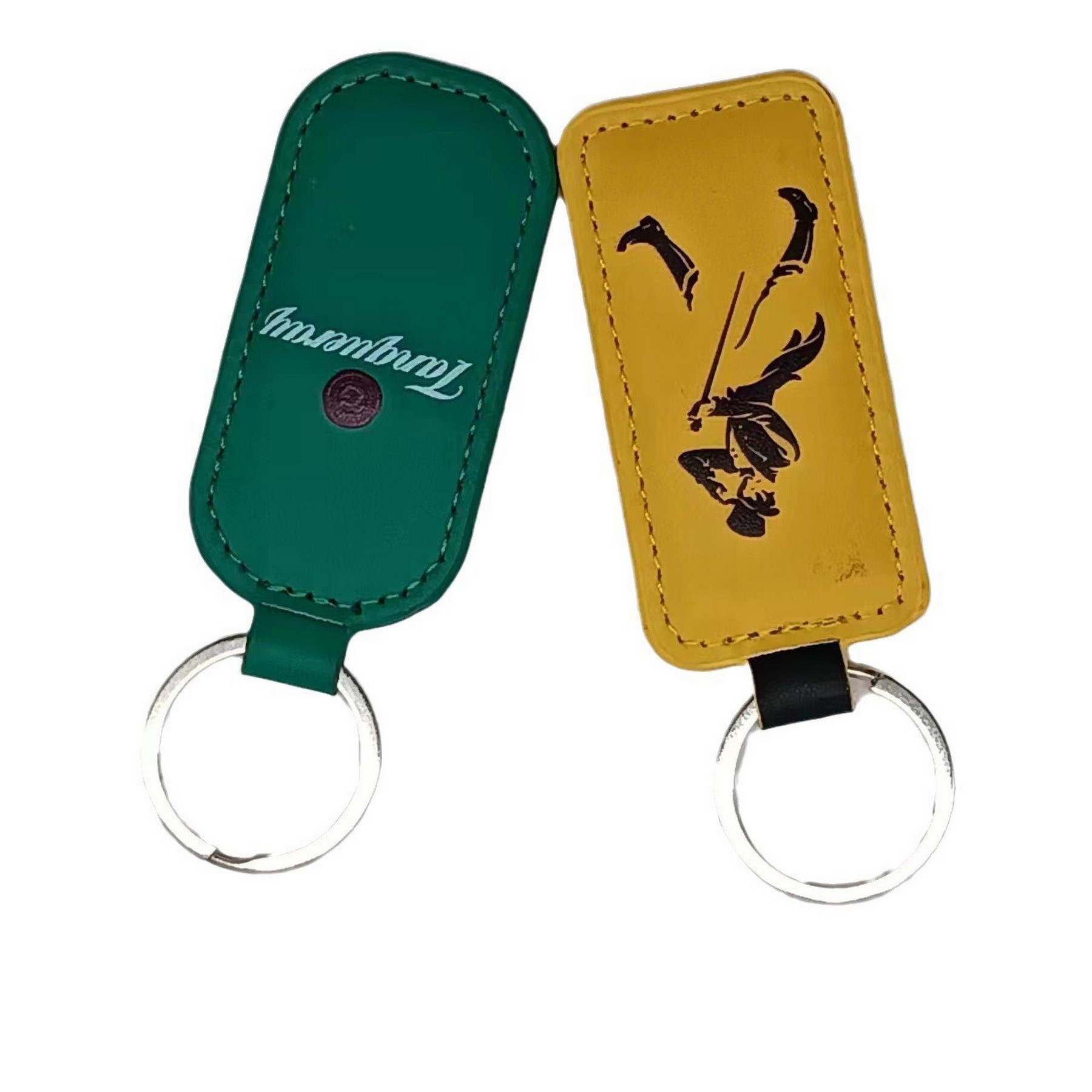 Rectangle Leather Keychain 3