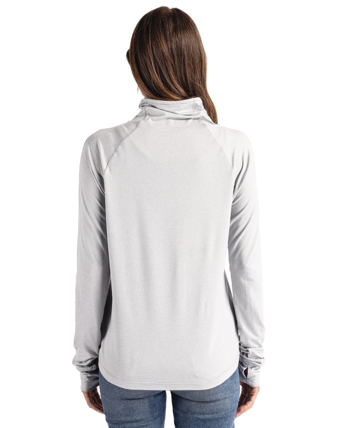 Cutter & Buck Coastline Recycled Double Peached Womens Funnel Neck Pullover 8