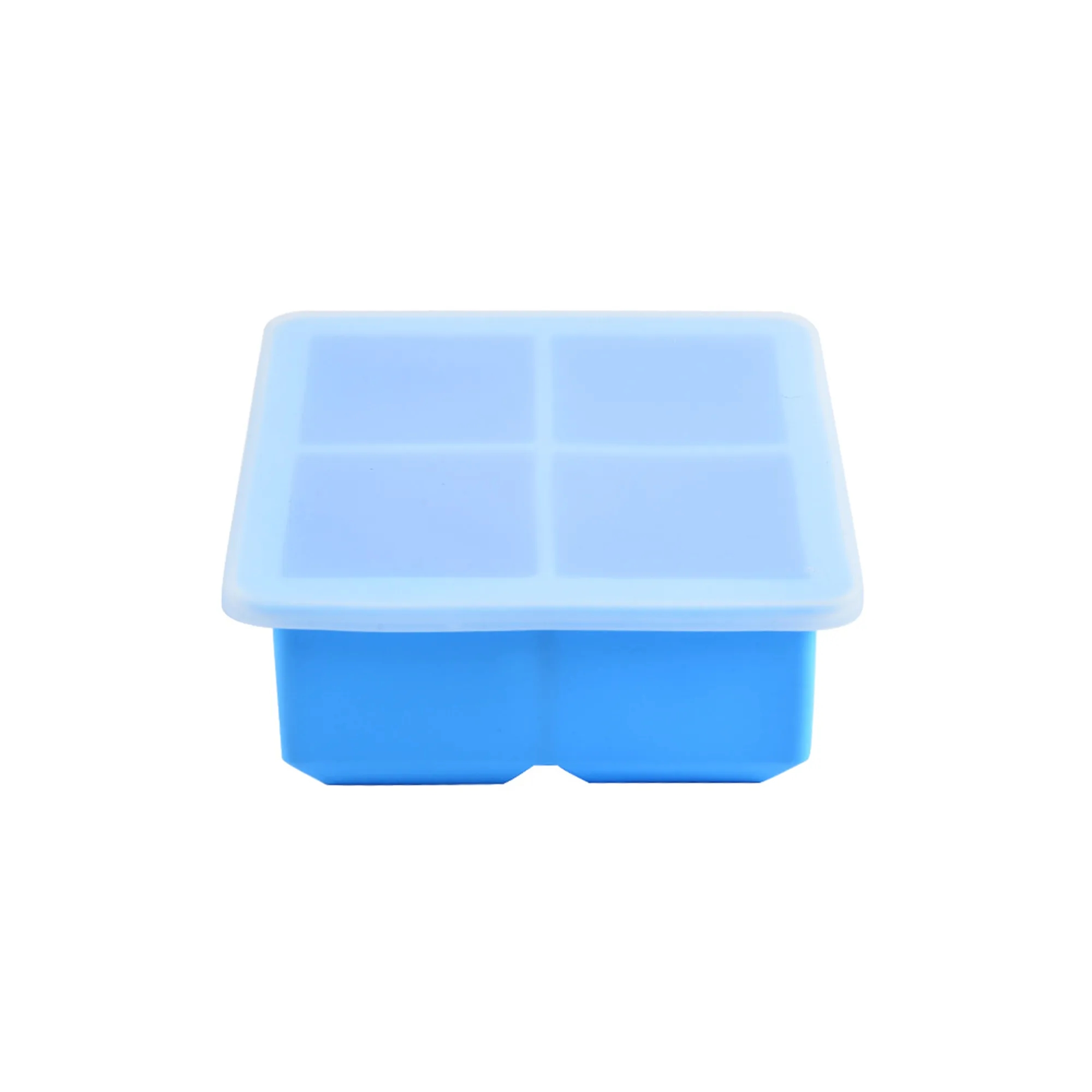 Silicone Square Ice Cube Tray With Lid 3