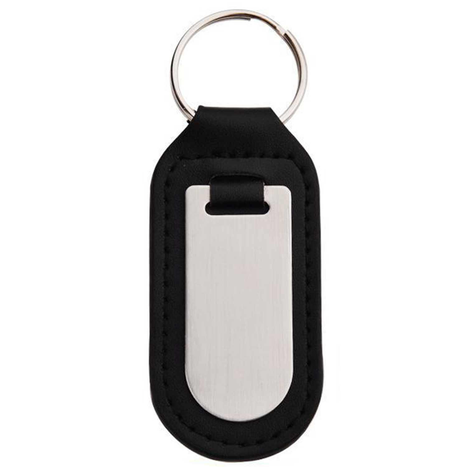 Customized Genuine Leather Stainless Steel Keychain 6