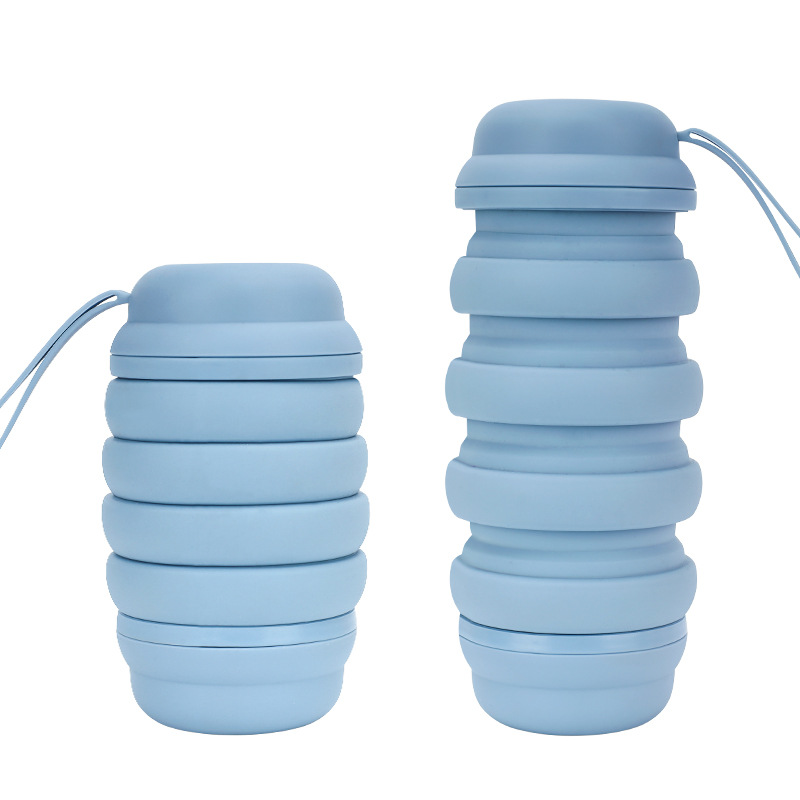 Silicone Folding Water Bottle with Handle - 18.5 Oz. 8