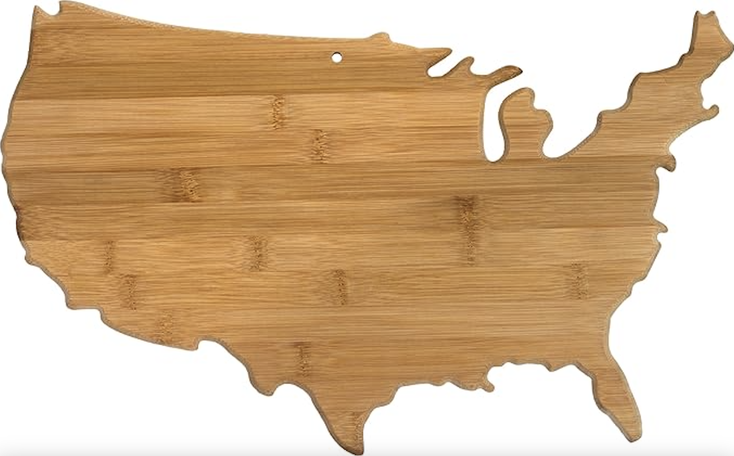 United State Shape Bamboo Cutting Board 2