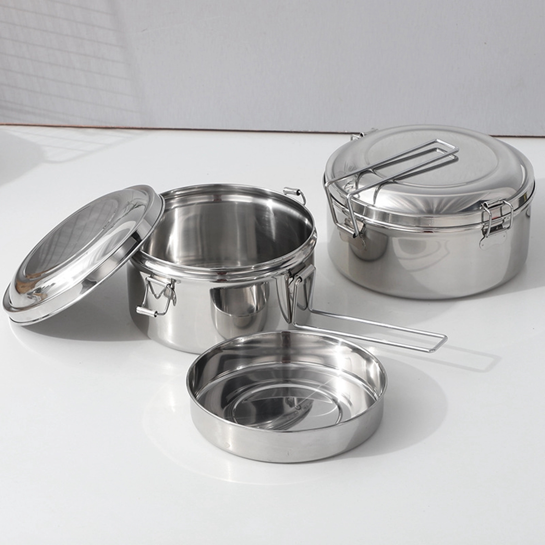 Round Stainless Steel Lunch Box 6