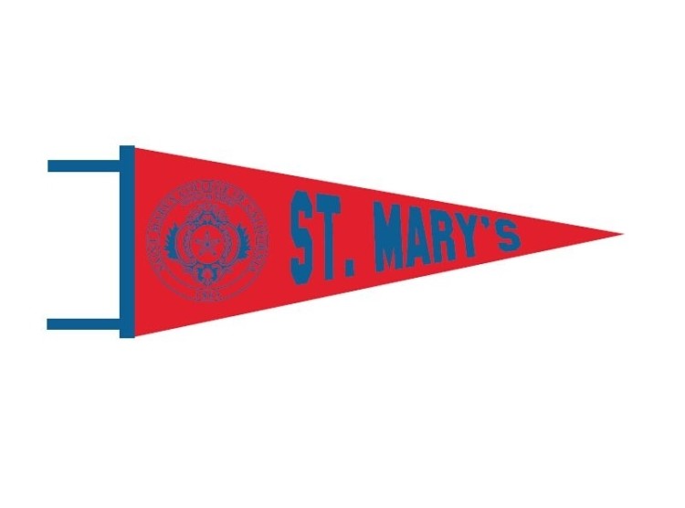 Felt pennant with ties 2