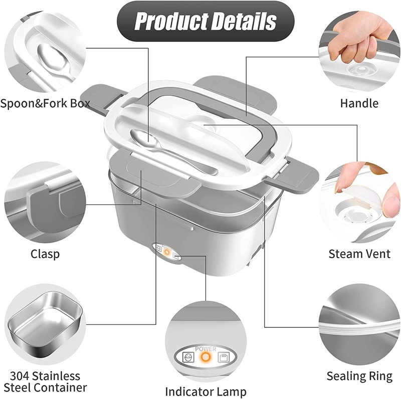 Custom Portable Microwave Food Heater Electric Lunch Box 4