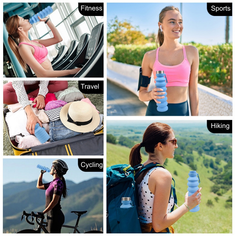 18 Oz Collapsible Silicone Water Bottle 11