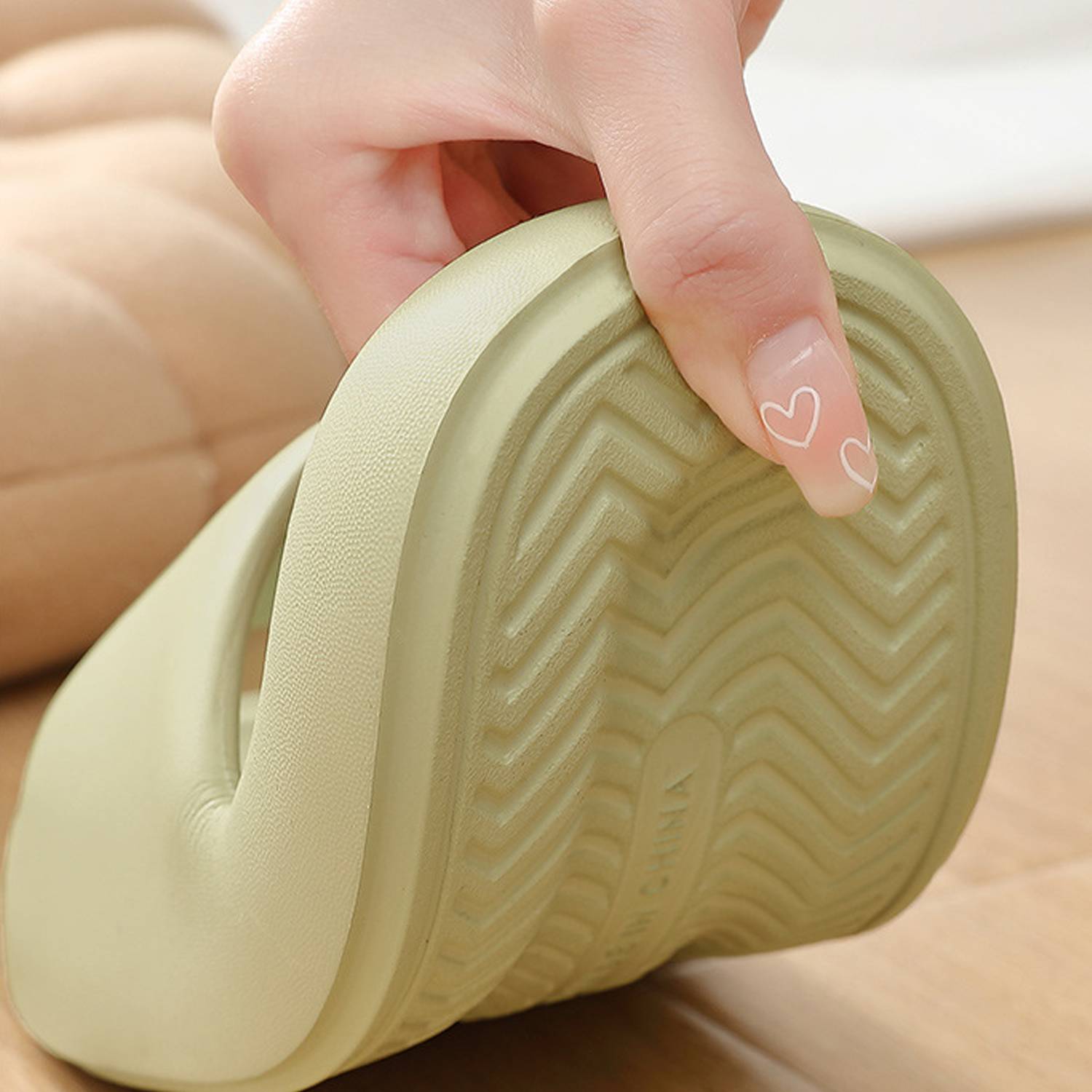 Summer EVA anti slip thick soled bathroom women's slippers 4