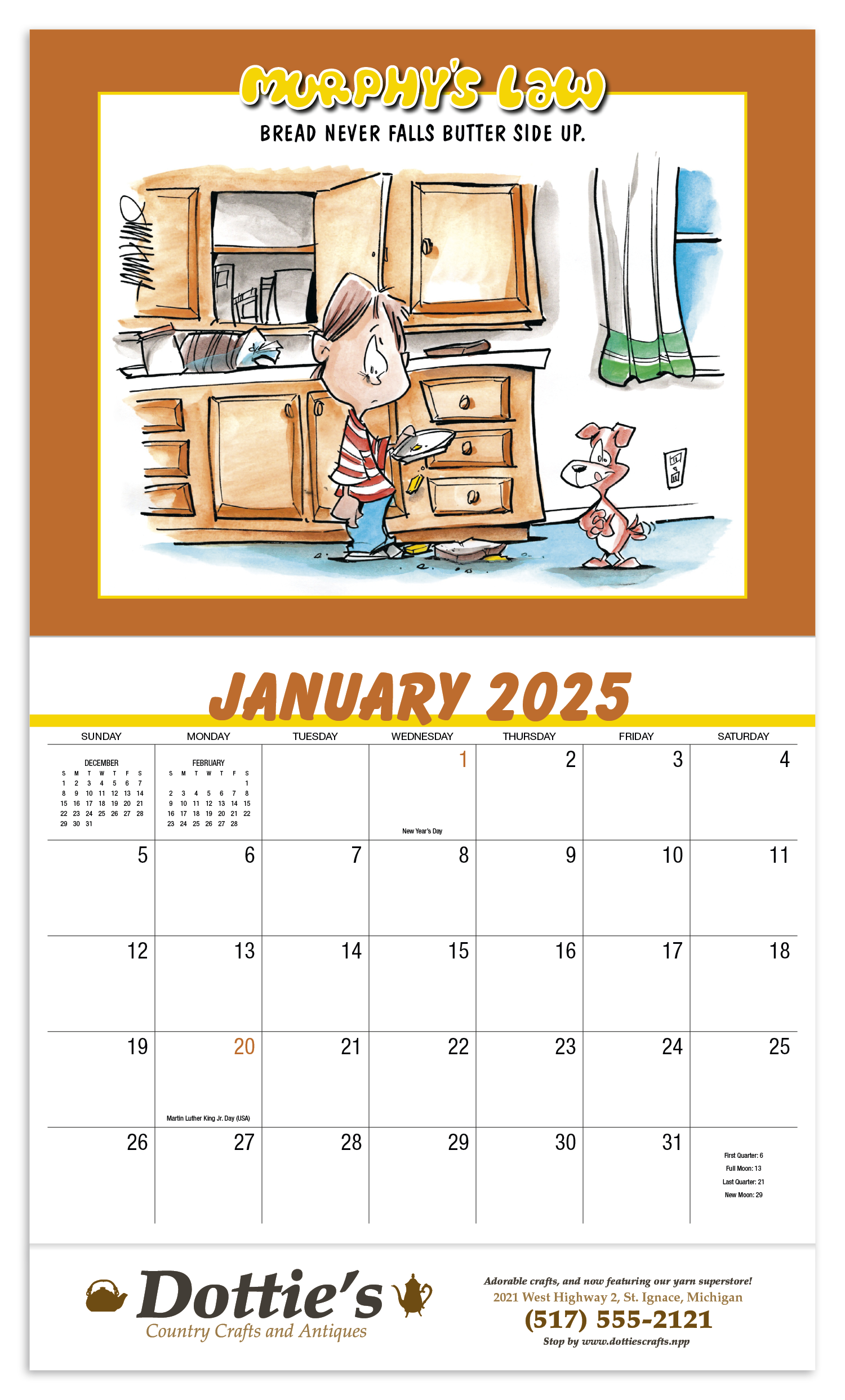 HotLine® Products Murphy's Law Appointment Calendar - Stapled 7