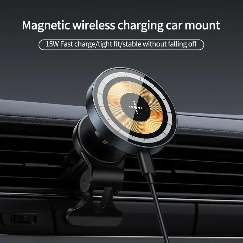 15W Magnetic Wireless Car Charger 5