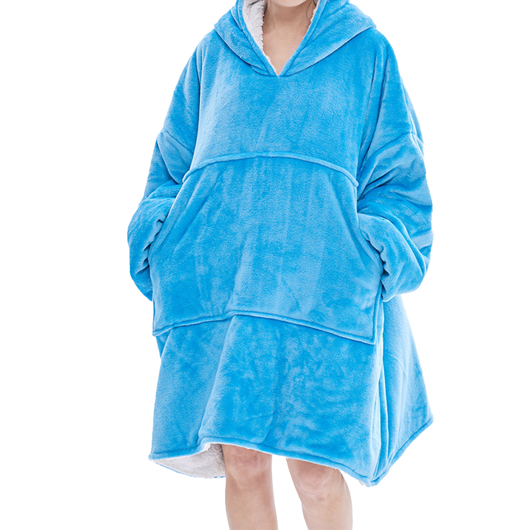 Flannel Hooded Lazy Blanket 4