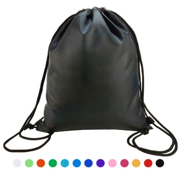 Ultra Light Polyester Drawstring Backpacks - 13" W x 16" H 5