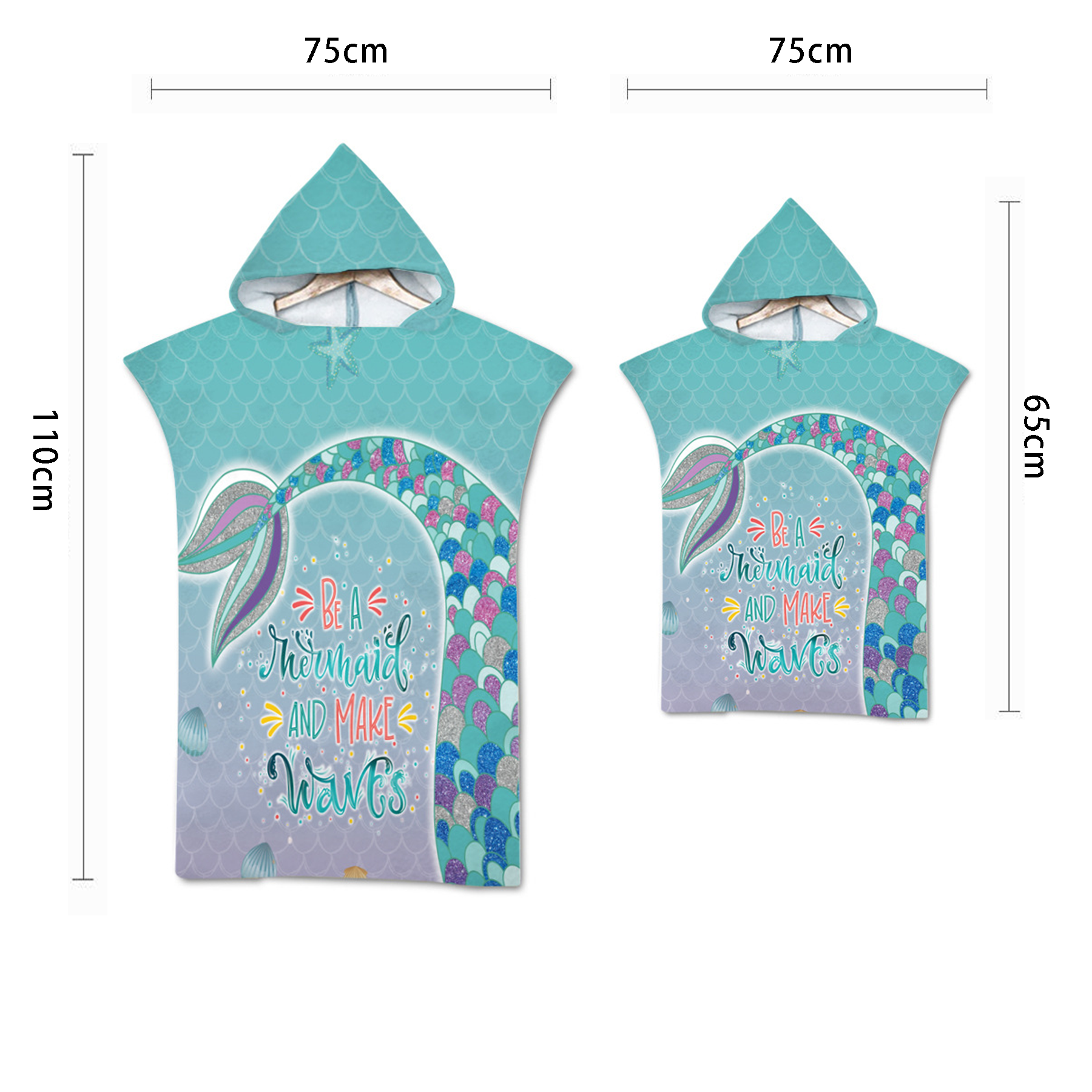 Microfiber Beach Towel with Hood for Adult Kids 3