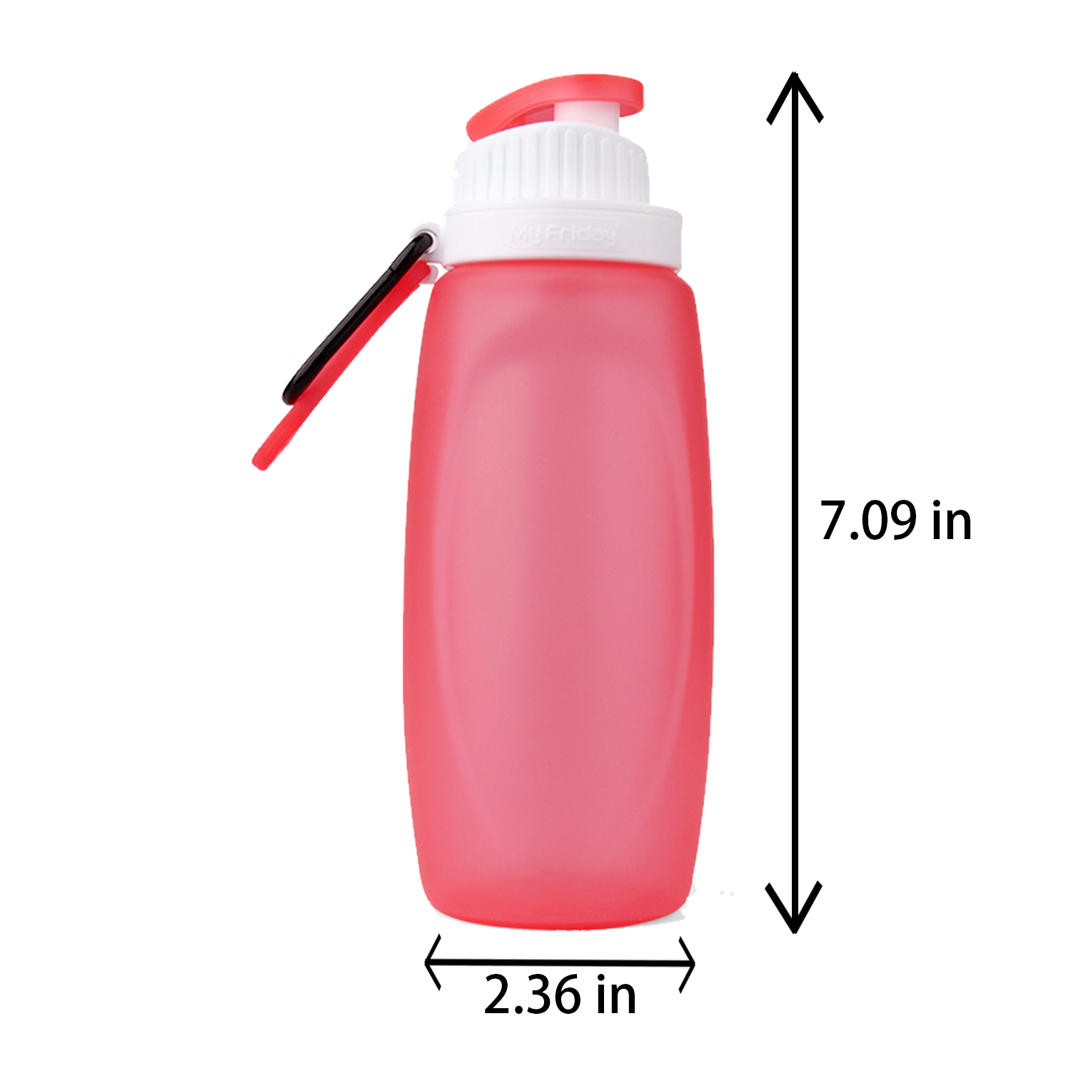 Portable silicone collapsible sports water bottle 5