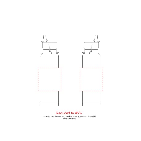 Thor Copper Vacuum Insulated Bottle 25oz Straw Lid 14