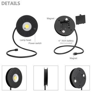 Versatile Bullseye Bent Neck LED Flashlight With Magnetic Base Round Design 9