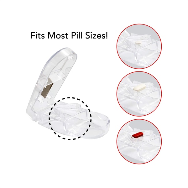 Portable Pill Box with Built-in Cutter 1