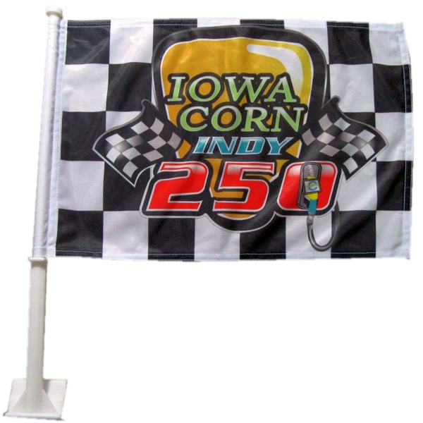 Car Flag SINGLE SIDED Premium Polyester - Custom Printed 2