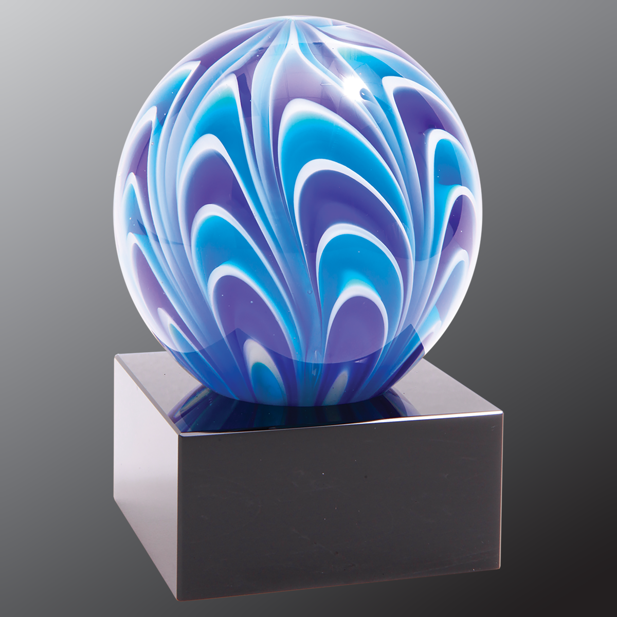 5" Two-Tone Blue & White Sphere 6