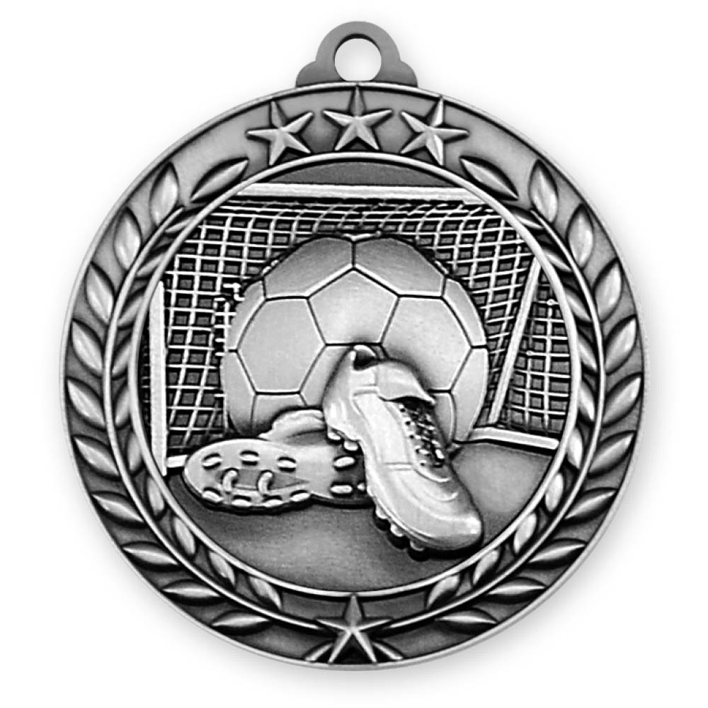 Soccer Wreath Award Medallion (1-3/4") 4