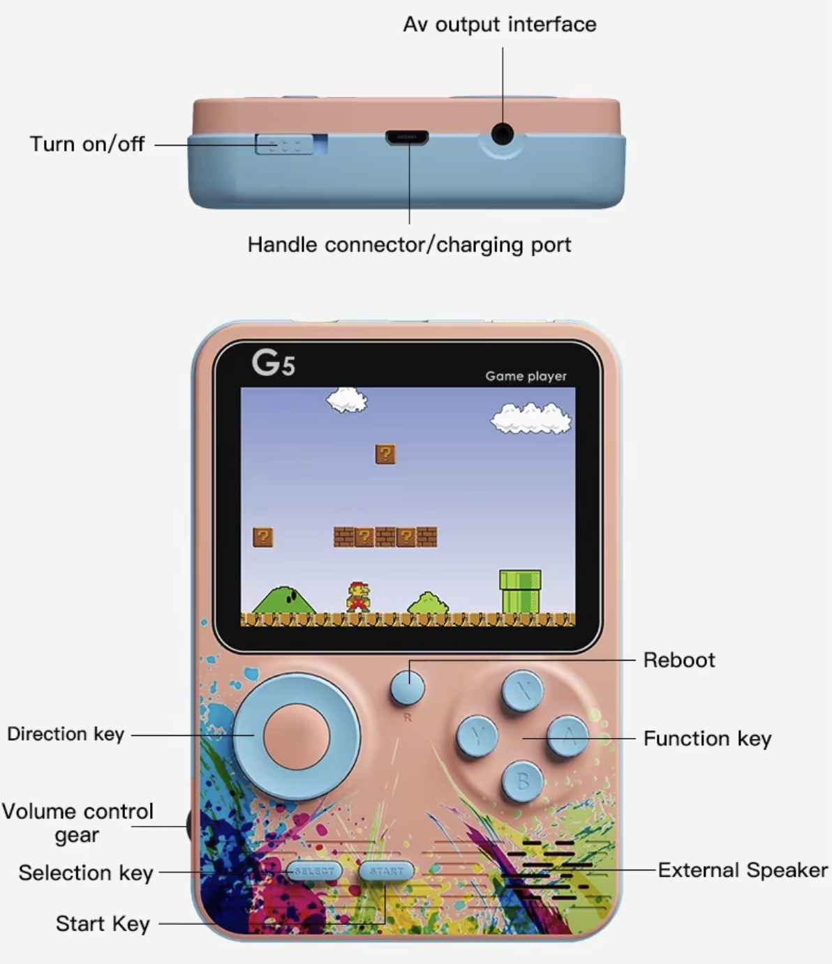 Mini Retro Handheld Game Console 3