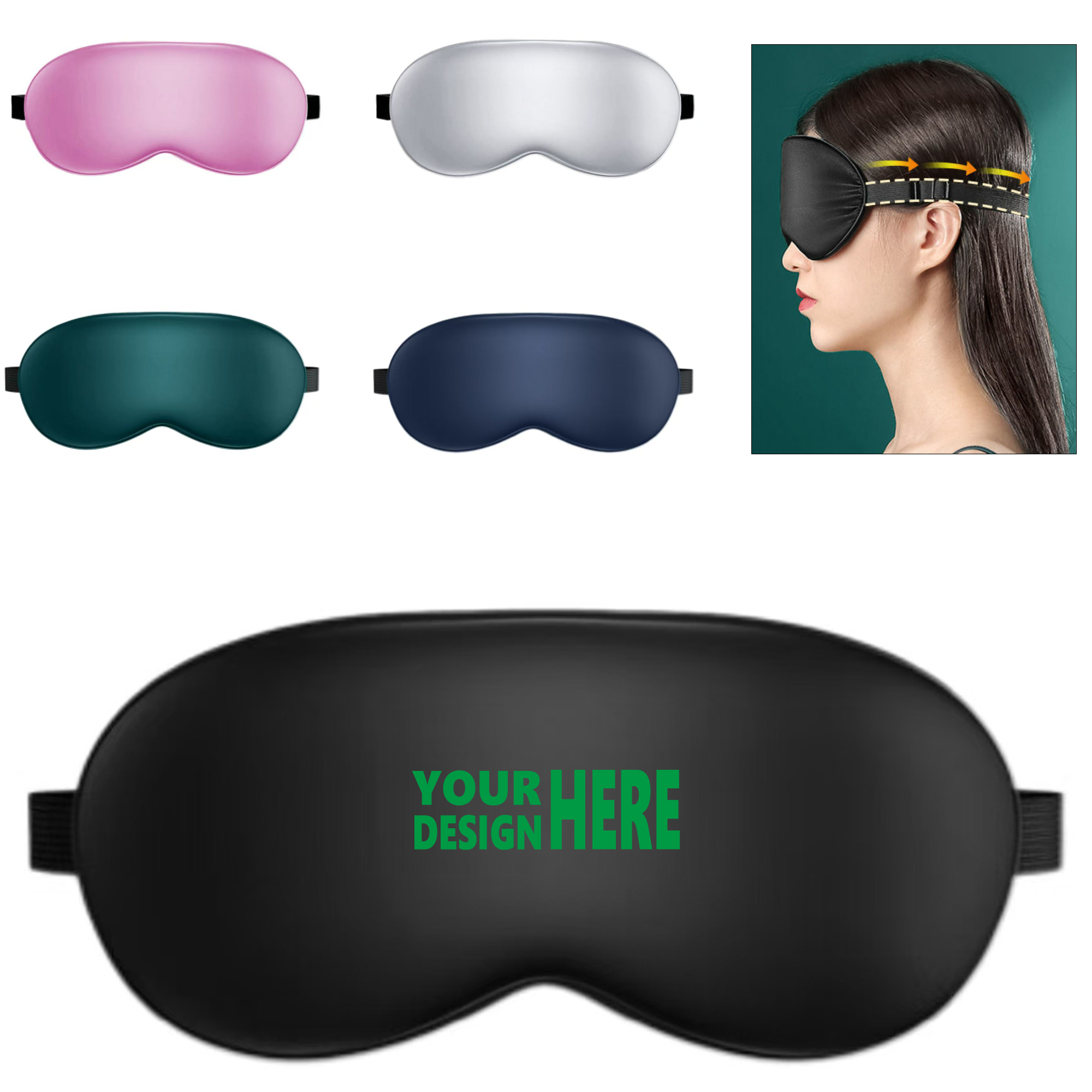 Two-Side Imitation Silk Light-Blocking Eye Cover 3