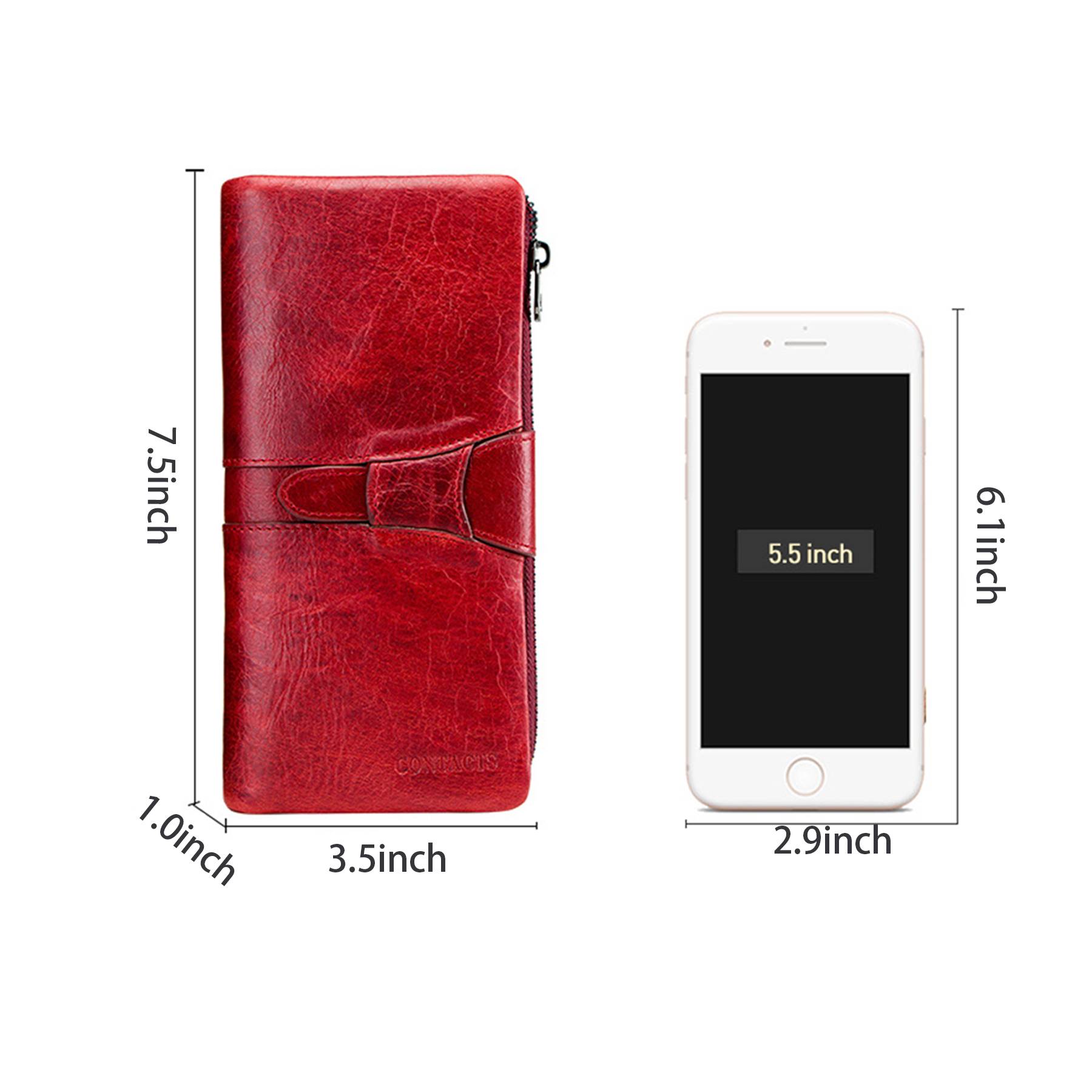 Genuine Leather Waterproof Large-capacity Buckled Wallet 3