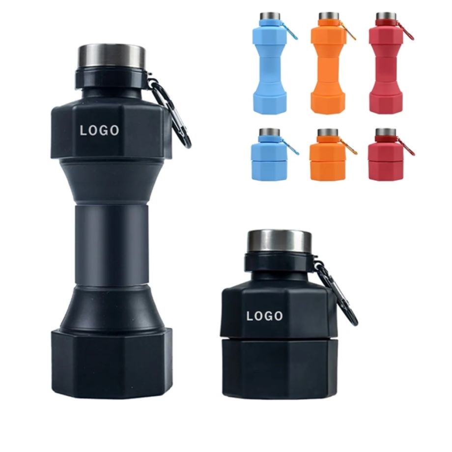 Foldable Silicone Dumbbell Water Bottle 2