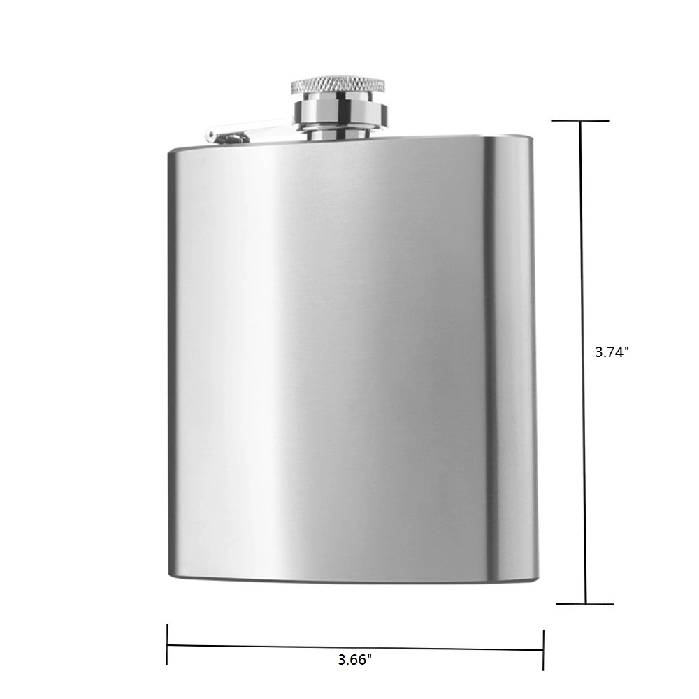 6oz Stainless Steel Hip Flask 2