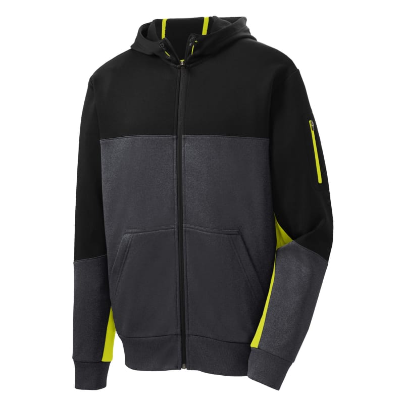 Sport-Tek Tech Fleece Colorblock Full-Zip Hooded Jacket. 28