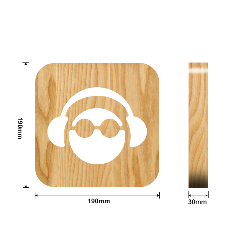 Fully Customizable Wooden Warm Light LED 9