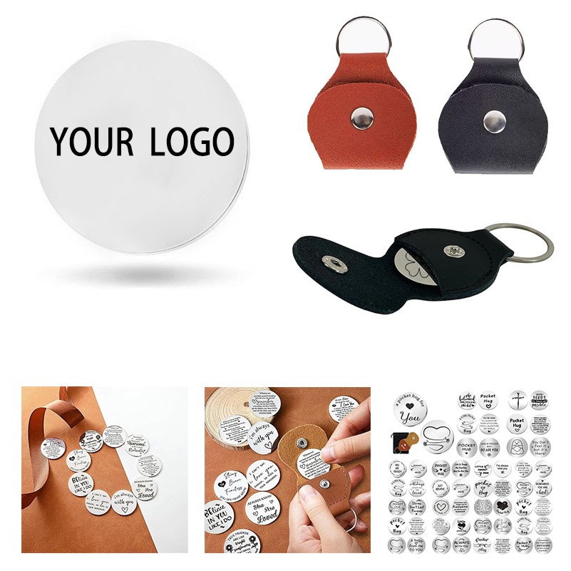 Pocket Hug Token with Leather Keychain 2