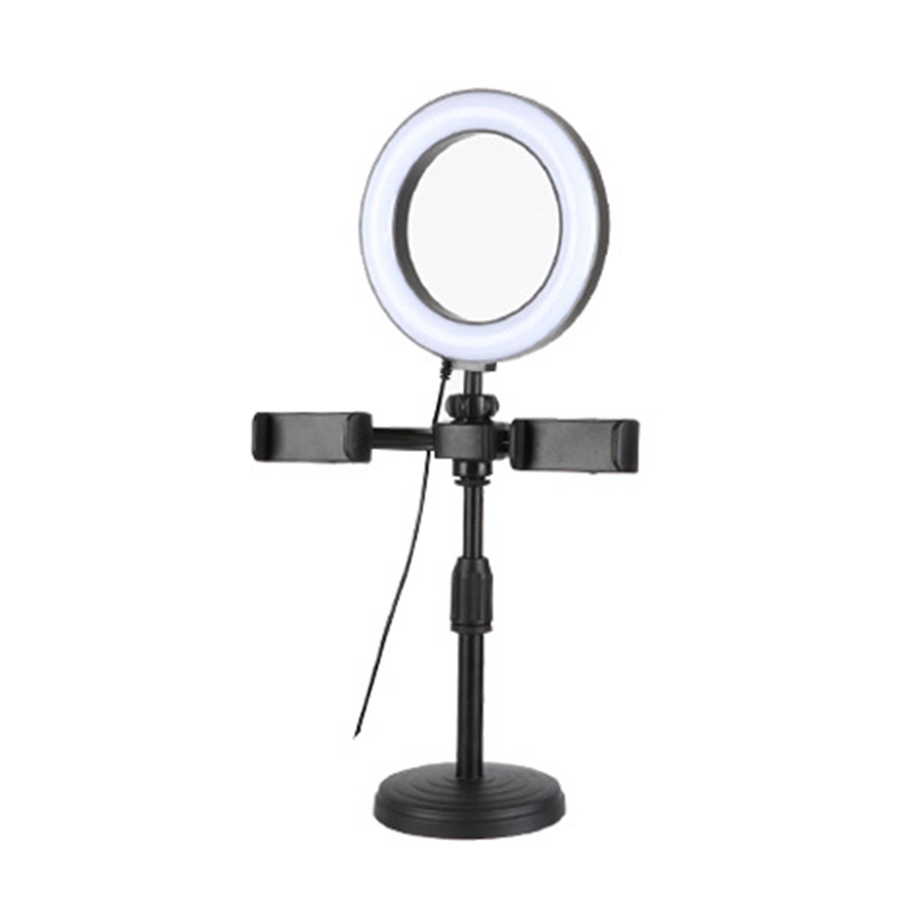 Stand Flexible Portable Mobile Phone Dual Holder With Ring Light 2
