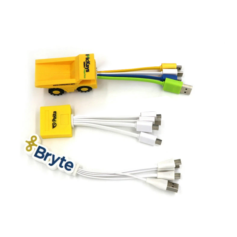 Custom PVC 4" 1 Charging Cable Any Shape and Color 6
