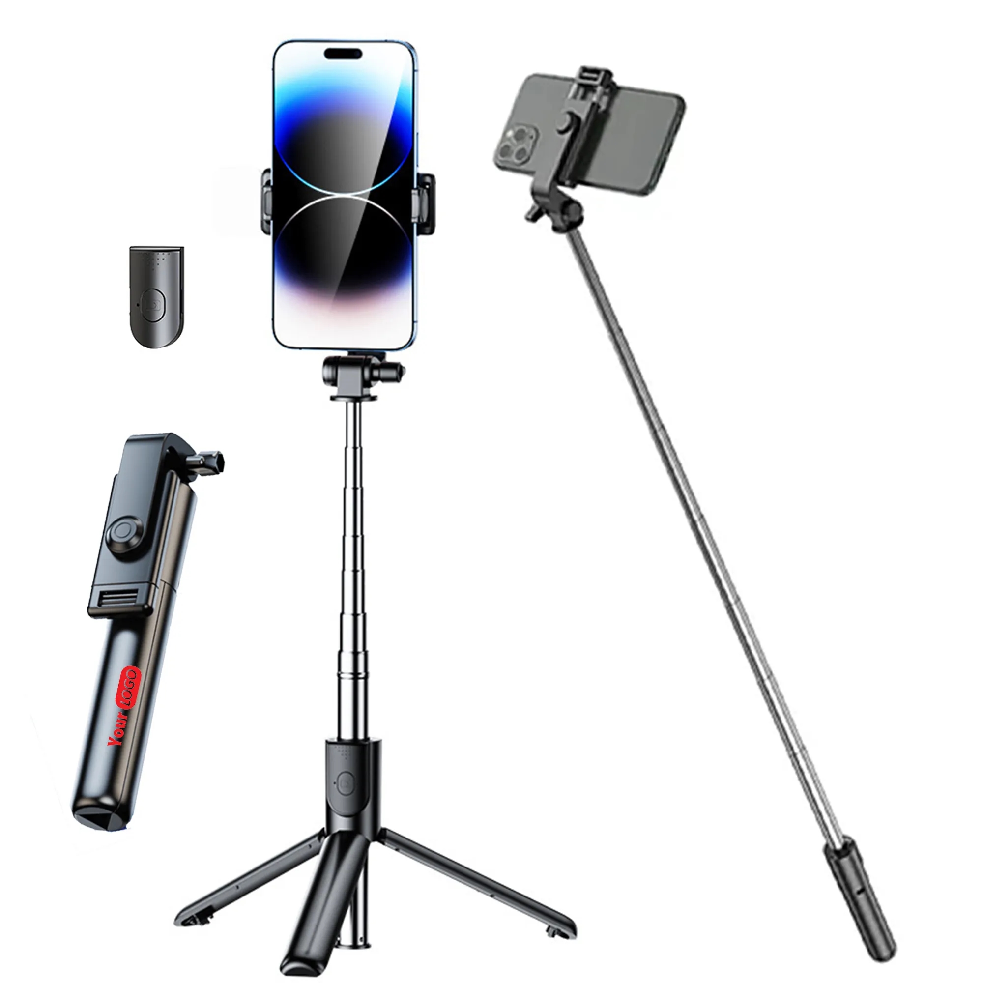 MOQ20 All in One Extendable Selfie Stick Tripod 4