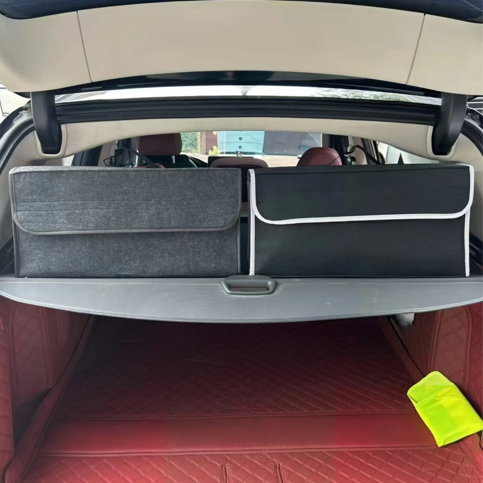 Felt Fabric Car Trunk Organizer Box Folding Storage Bin 3