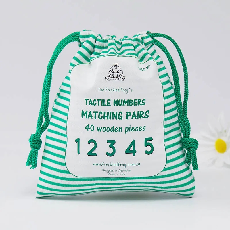 Striped Cotton canvas Drawtring Pouch -5x7 3