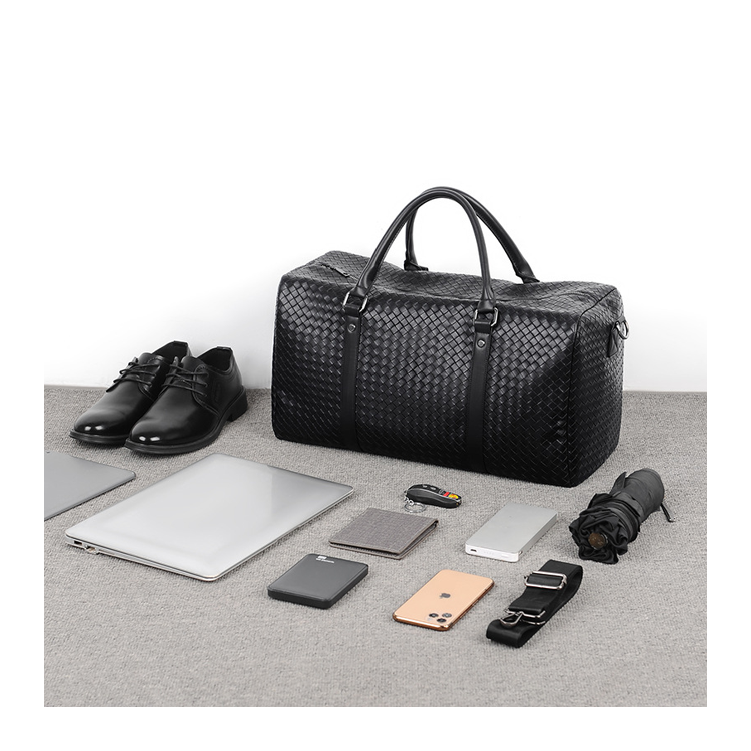 Large Capacity PU Leather Dry Wet Separation Duffel Bag 14