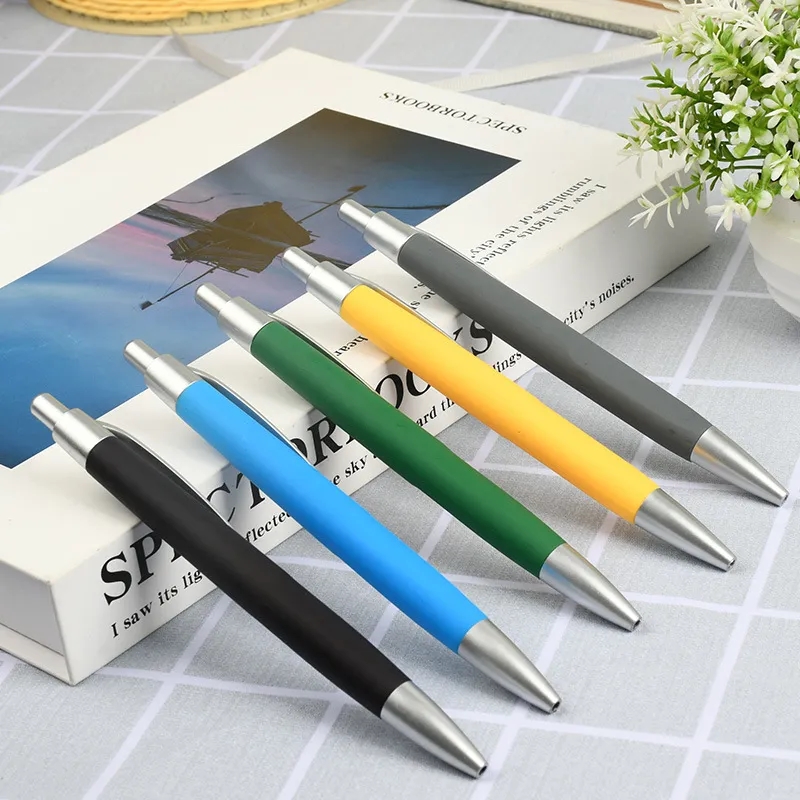 Rubber Coated Click Ballpoint Pen 5