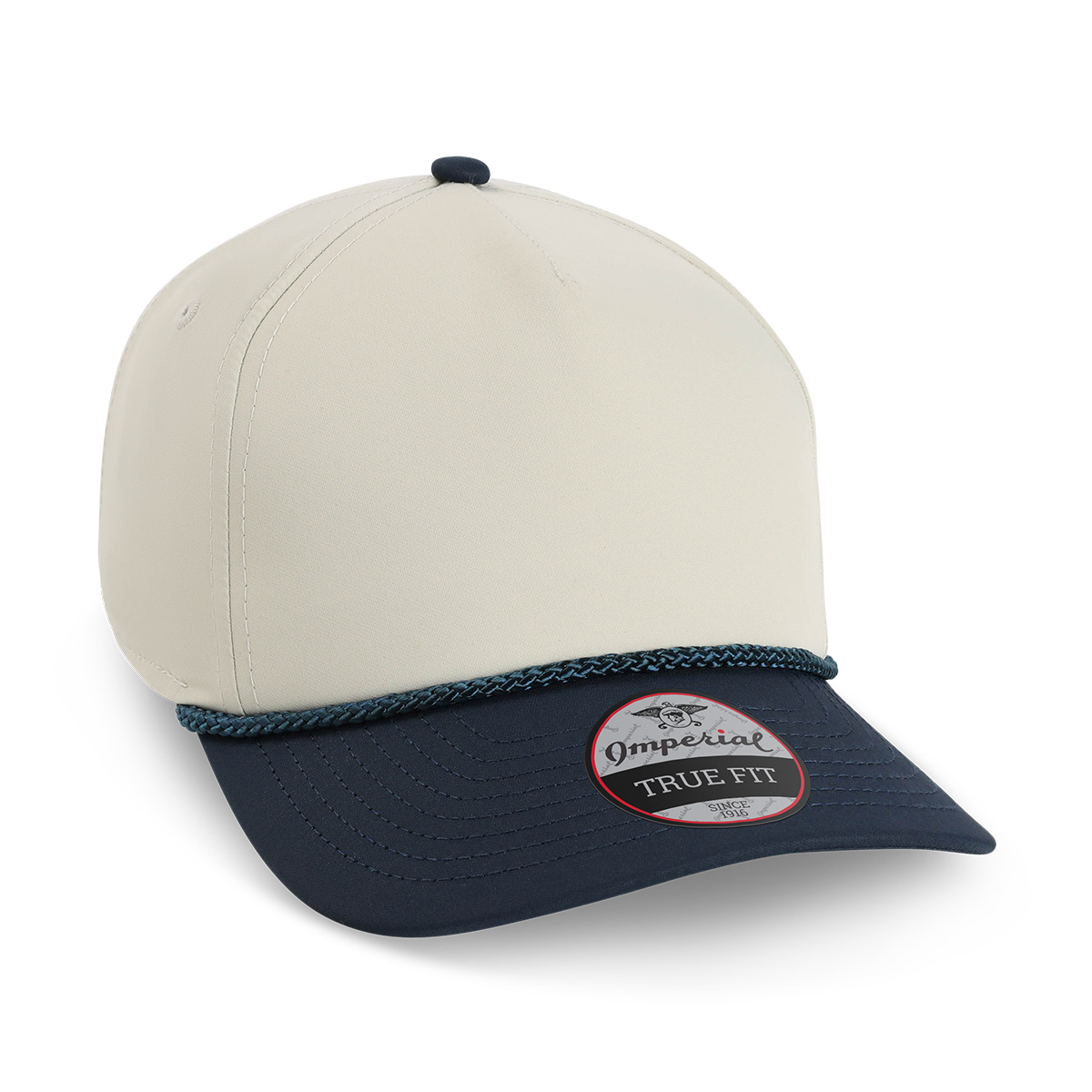 Imperial 5054T 5-Panel The Wrightson Two-Tone Performance Rope Cap with Patches or Embroidery 19