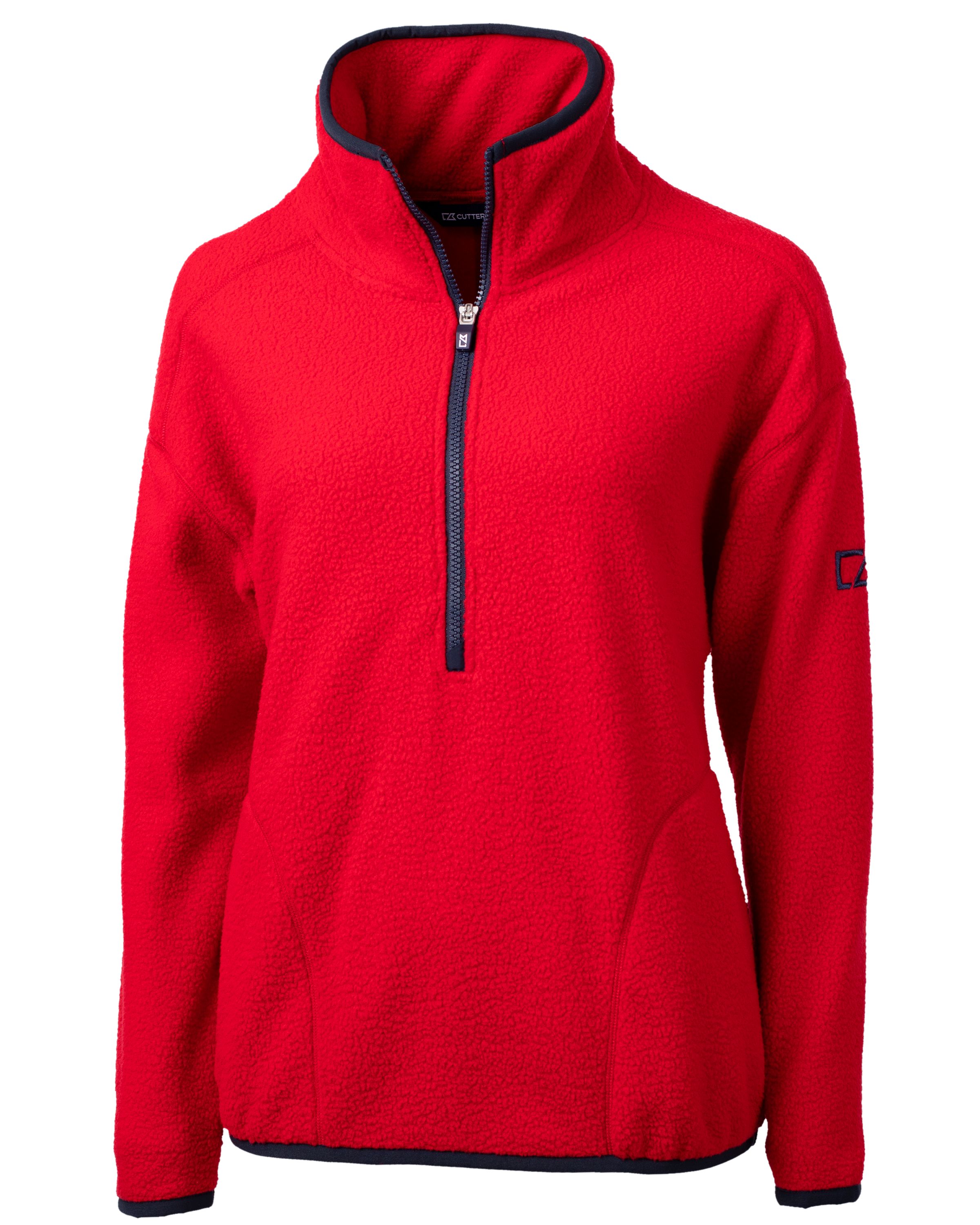 Cutter & Buck Cascade Epic Comfort Recycled Sherpa Fleece Womens Pullover Jacket 64