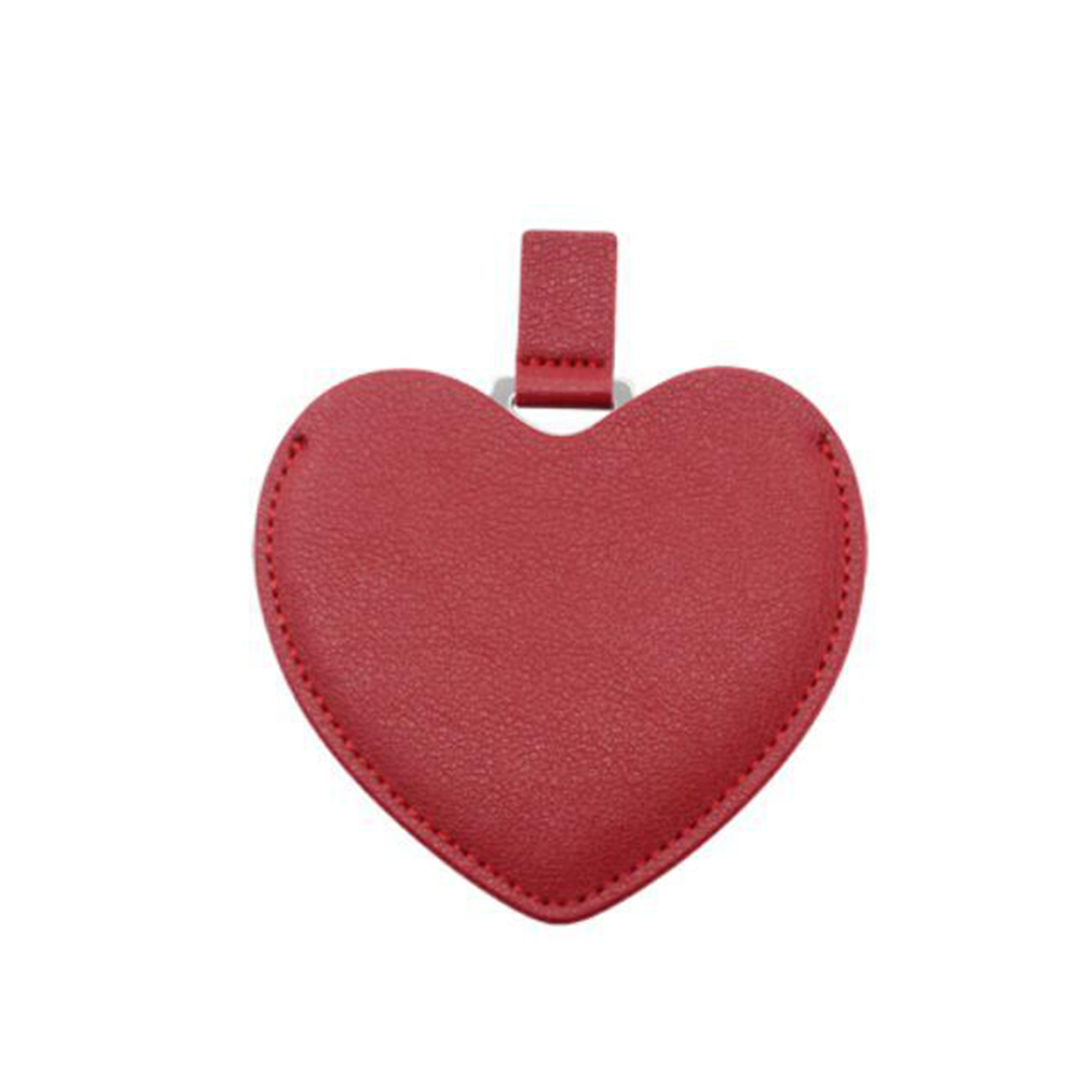 Portable stainless steel heart makeup mirror 5