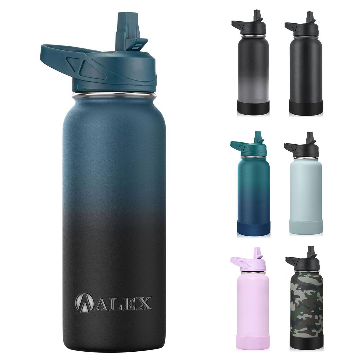 32oz Portable Gym Stainless Steel Insulated Water Bottle, custom water bottle with logo imprint 2