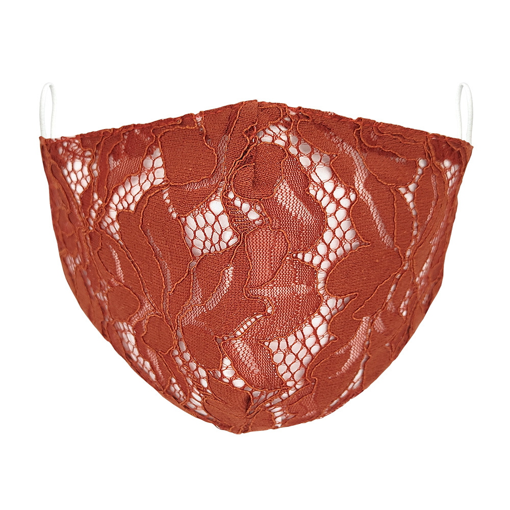 2 ply Lace Adults Face Mask w/Filter Pocket 11
