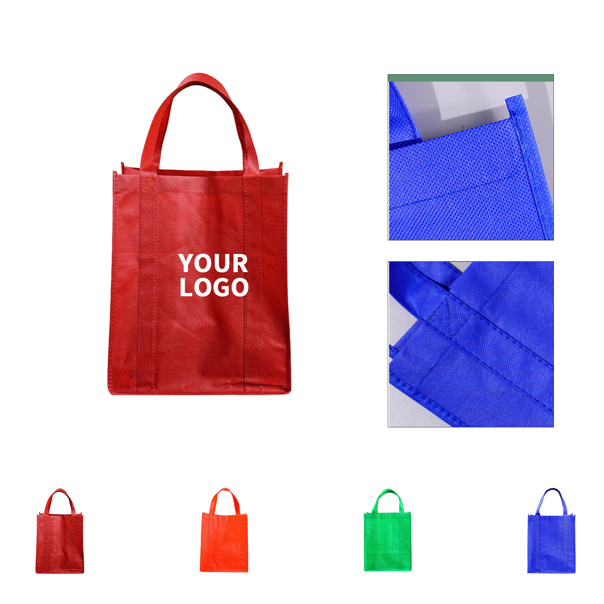 Large Non Woven Grocery Tote With Reinforced Handles 1