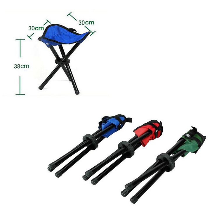 Portable Folding Chair with 3 Legs Stool 2