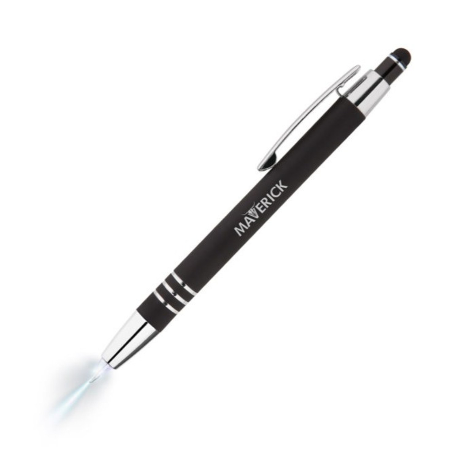 Flashlight and Stylus Click Metal Pen 5