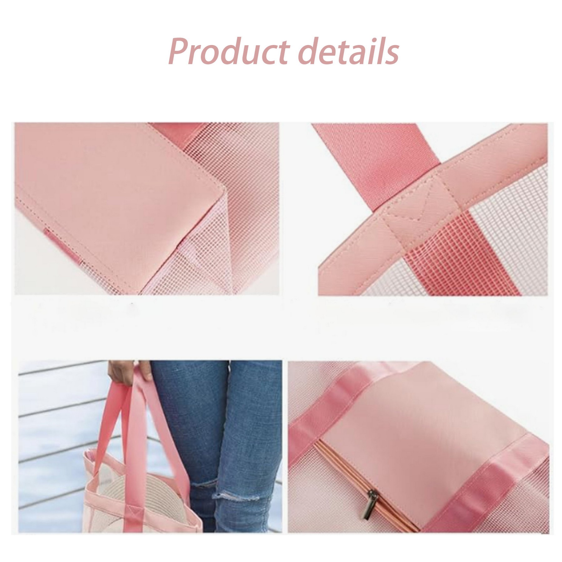 Large Capacity Mesh Beach Bag 4
