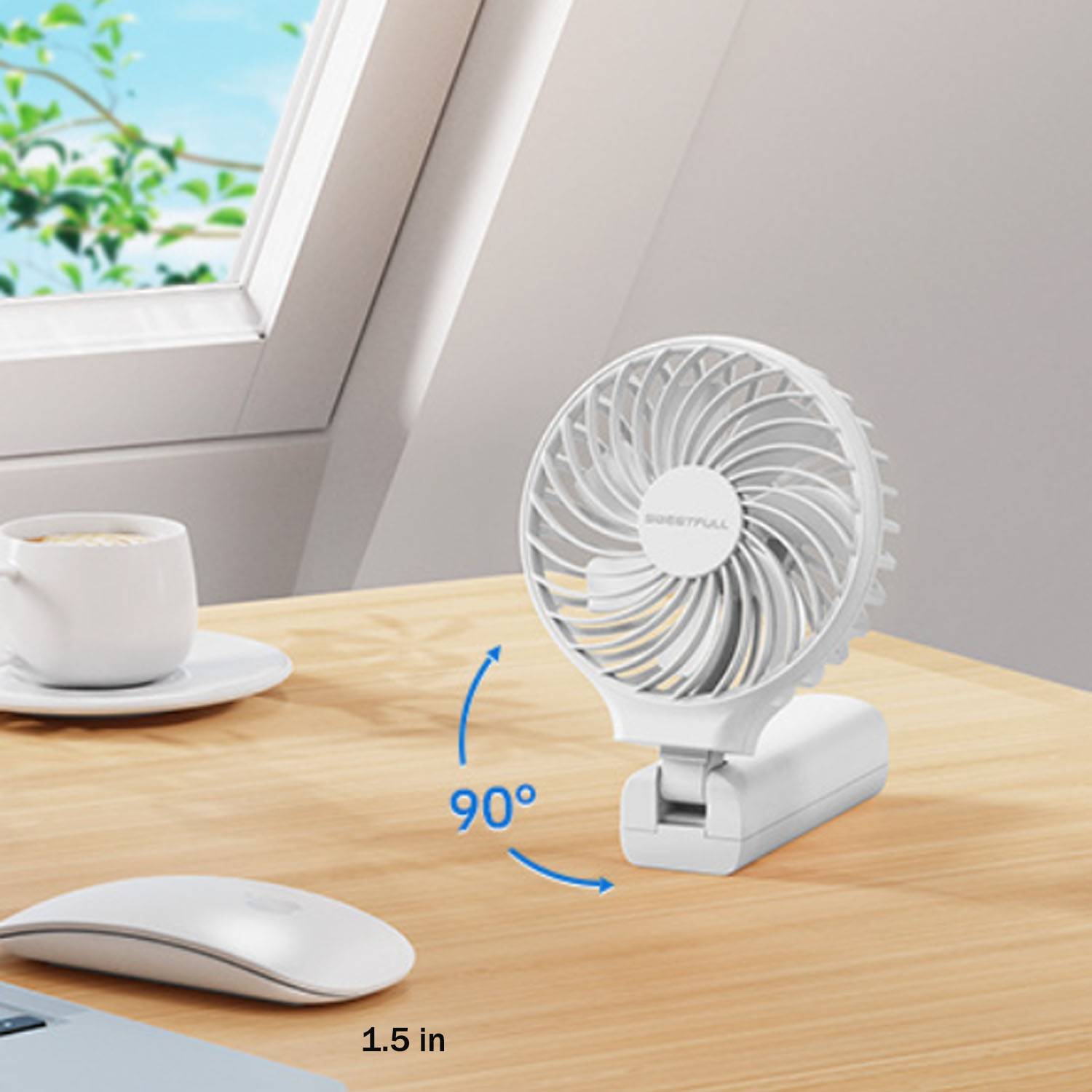 Compact Foldable 6-Speed Handheld Fan LED Display 7