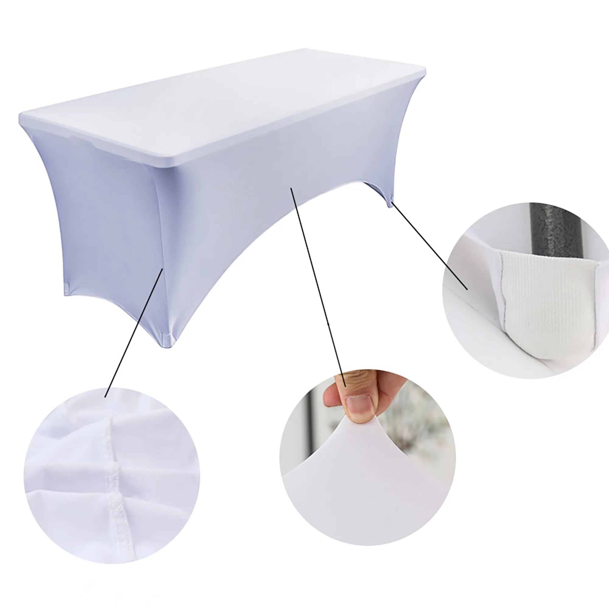 Full-color Dye-sublimation Rectangular Tablecloth MOQ 1pcs 2